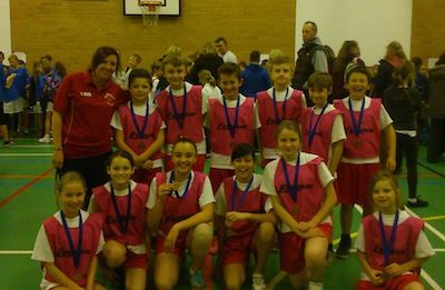 Sportshall Athletics team with medals